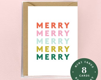 MERRY - 8 Mini Cards - Boxed Set