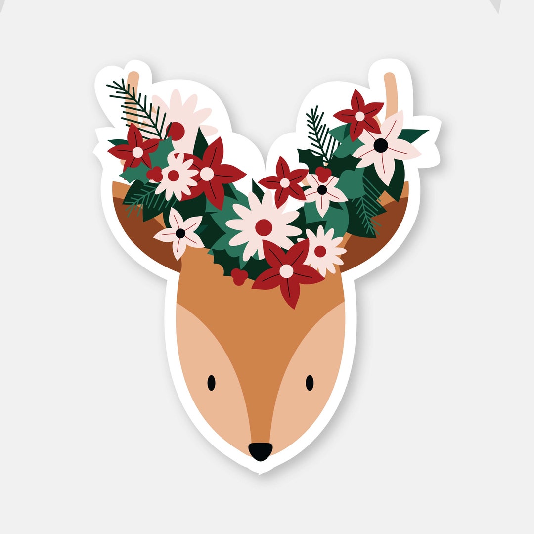 Reineer R Sticker Reindeer Vinyl Sticker - Etsy
