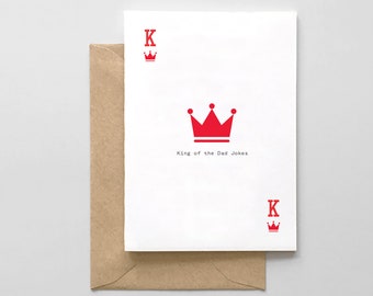 Funny Dad Card - Father's Day Card - King of the Dad Jokes