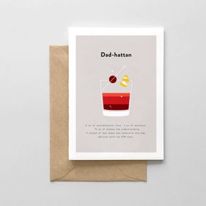 Dad-hatttan Drink - Funny Father's Day Card