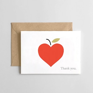 Thank You Heart Apple - Teacher Appreciation