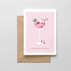 Martini au gui - Carte de Noël