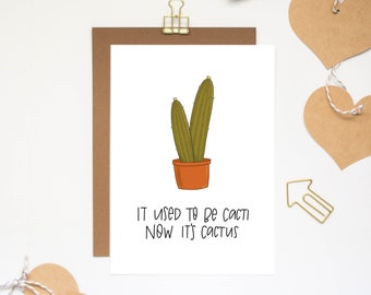 Greeting Card, Cacti Cactus,  Funny Card, Valentine's Day