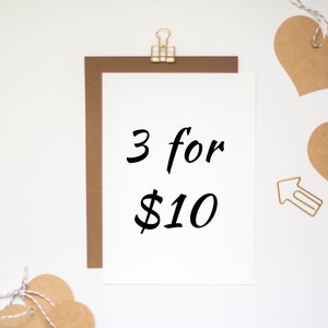 Greeting Card, Pick Three, Valentine's Day, Card for Him, Card for Her