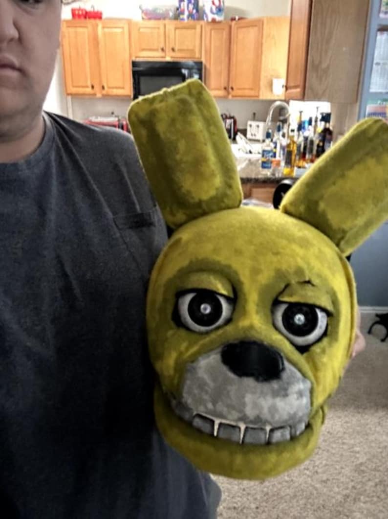 Spring Bonnie/springtrap Cosplay Helmet - LED Eye FNAF Yellow Rabbit ...
