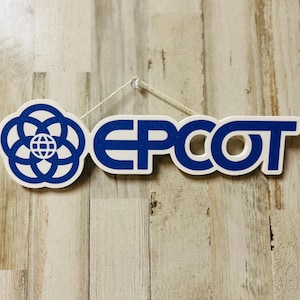 Epcot Inspired 3D Wall Art  / Theme Park Decorations / Disney Home Office Decor