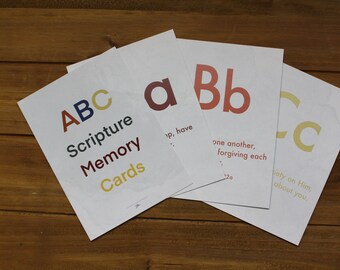 ABC Scripture Memory Cards: Bible Verse Cards