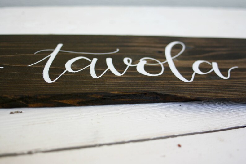 Tutti a Tavola a Mangiare Reclaimed Wood Sign Italian Kitchen Sign Dining Room Sign Eat Sign Rustic Sign Mangia Sign image 5