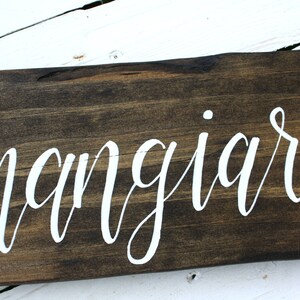 Tutti a Tavola a Mangiare Reclaimed Wood Sign Italian Kitchen Sign Dining Room Sign Eat Sign Rustic Sign Mangia Sign image 7