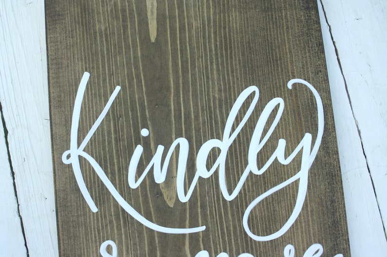 Kindly Remove Your Shoes Sign - Hand Lettered Sign - Entry Sign - No ...