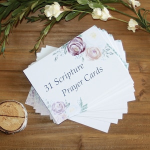 Cartes de prière biblique - Cartes bibliques quotidiennes - Cartes de prière - Jeu de cartes bibliques - Jeu de cartes de versets bibliques - Cartes mémoire de versets bibliques