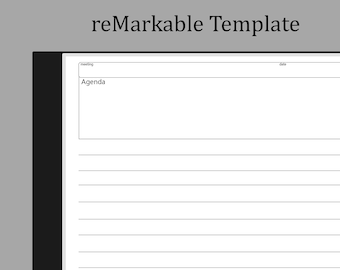 reMarkable Template: Meeting Notes (PDF + PNG + SVG)