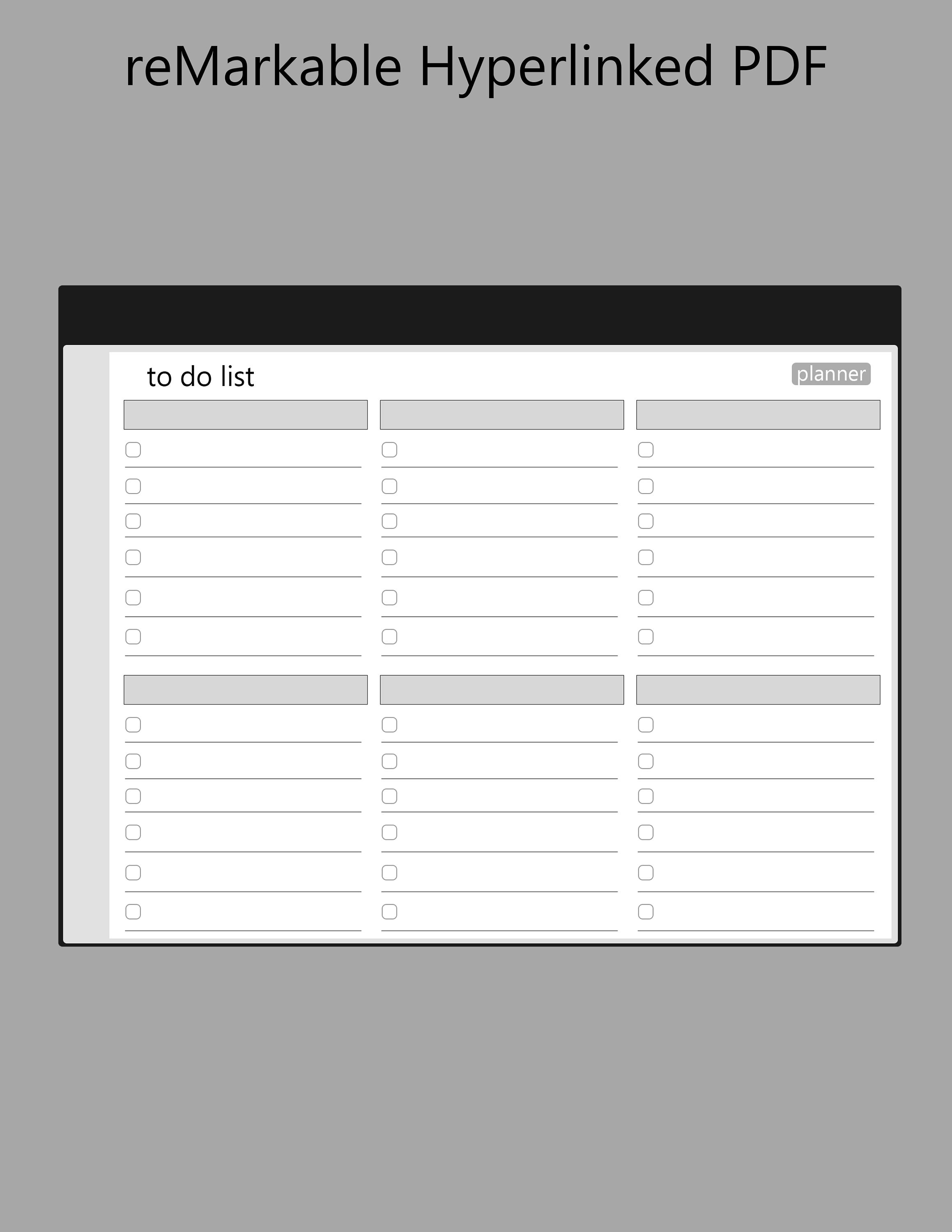 Remarkable Hyperlink Pdf Weekly Planner and to Do List PDF Etsy
