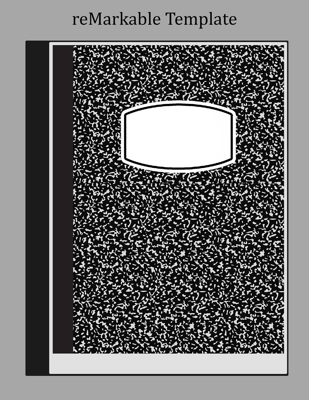 Remarkable Template Composition Notebook Cover PDF PNG SVG Etsy