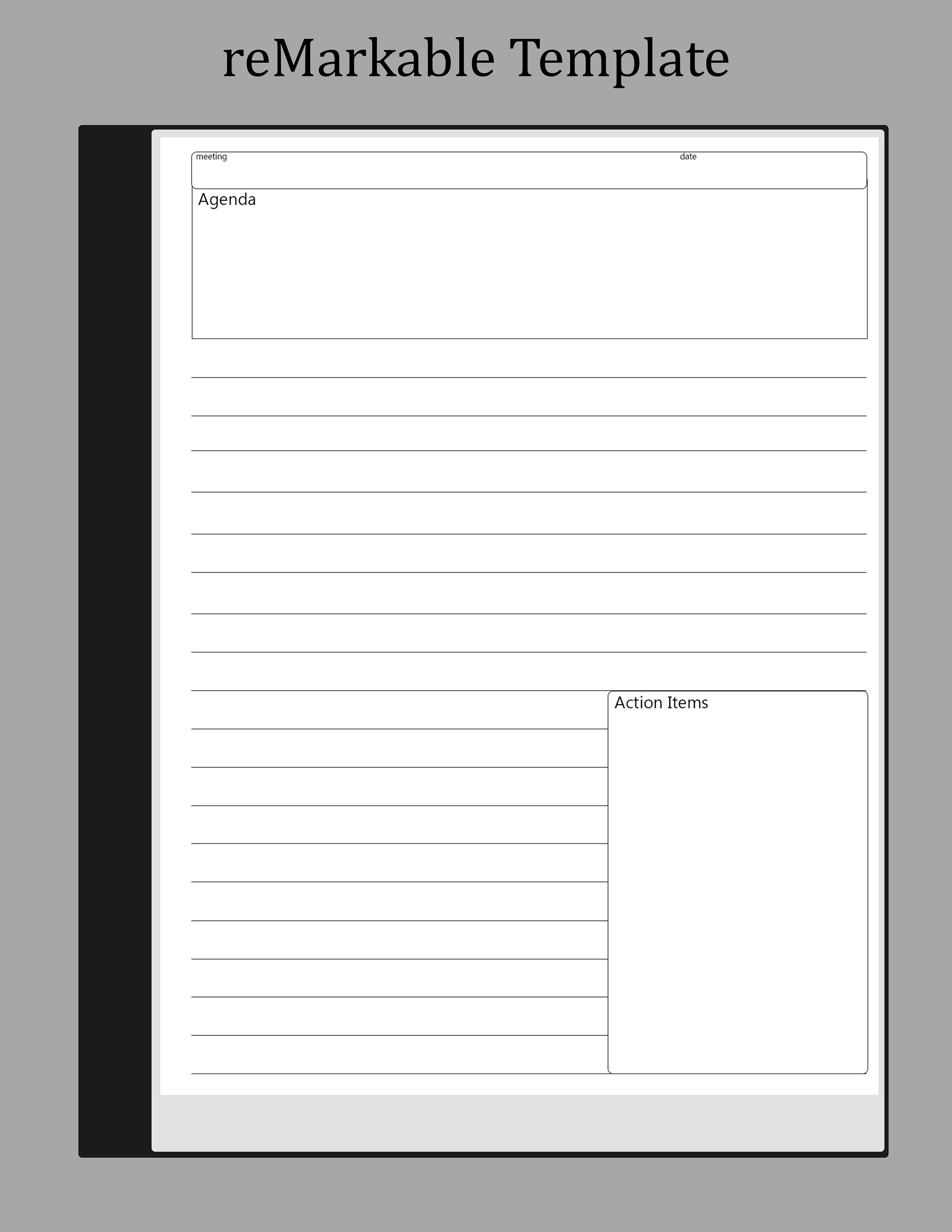 Remarkable Template: Meeting Notes PDF PNG SVG Etsy Remarkable Template: Meeting Notes PDF PNG SVG Etsy