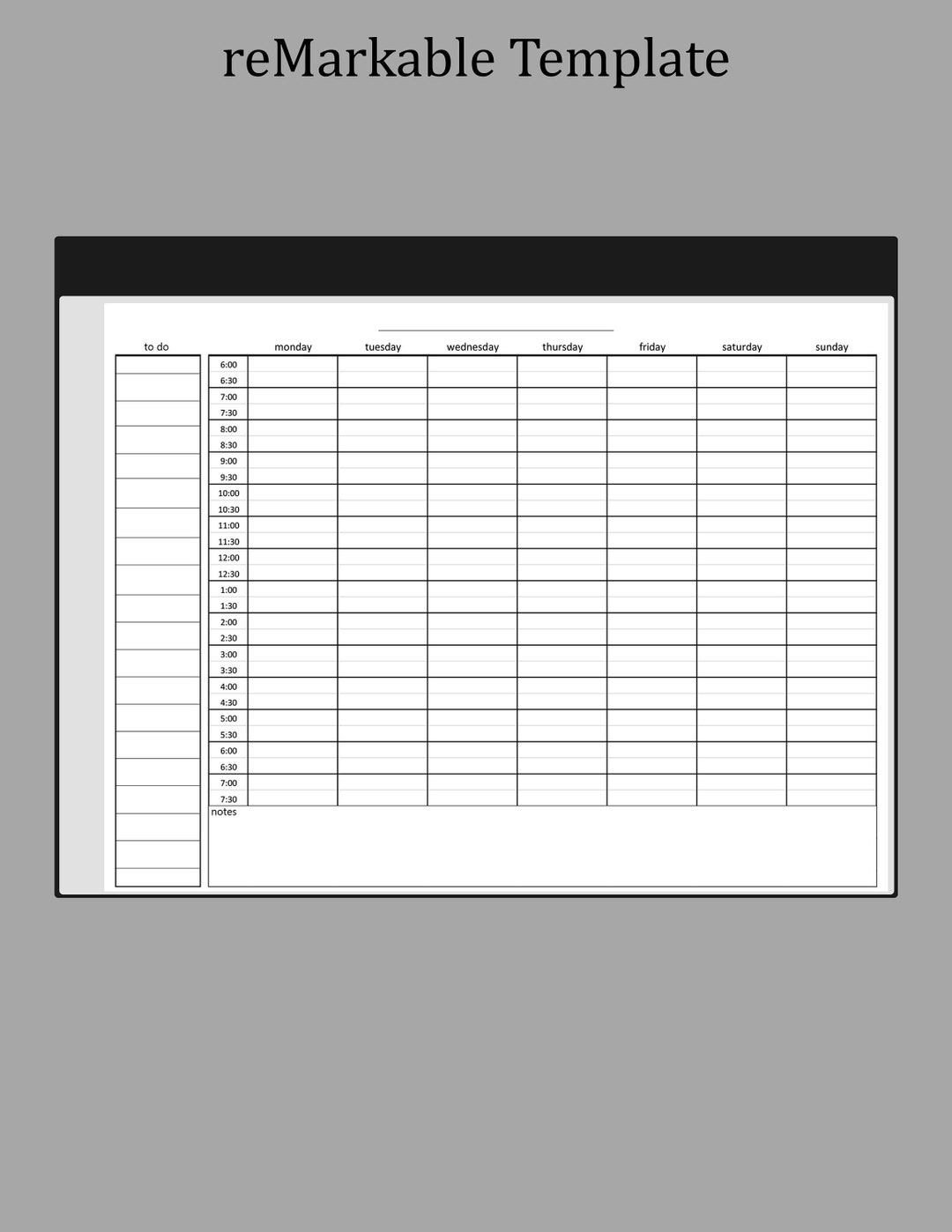 Remarkable Templates: Weekly Planner 2 PDF PNG SVG - Etsy
