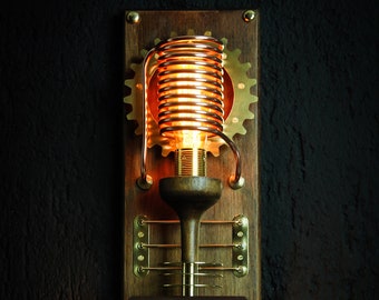 Steampunk Wall Lamp. This is a pre-order for manufacturing.