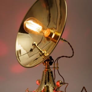 Steampunk Lamp “Helios” – Brass & Copper Collectible Lighting | Edison Bulb with Dimmer + LED Valves