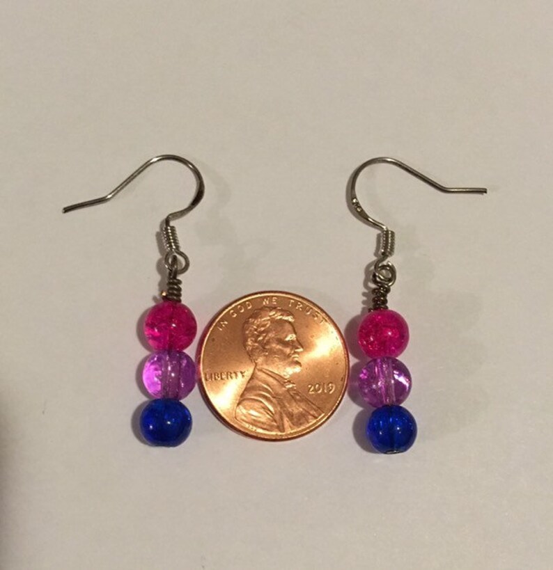 beaded pride earrings