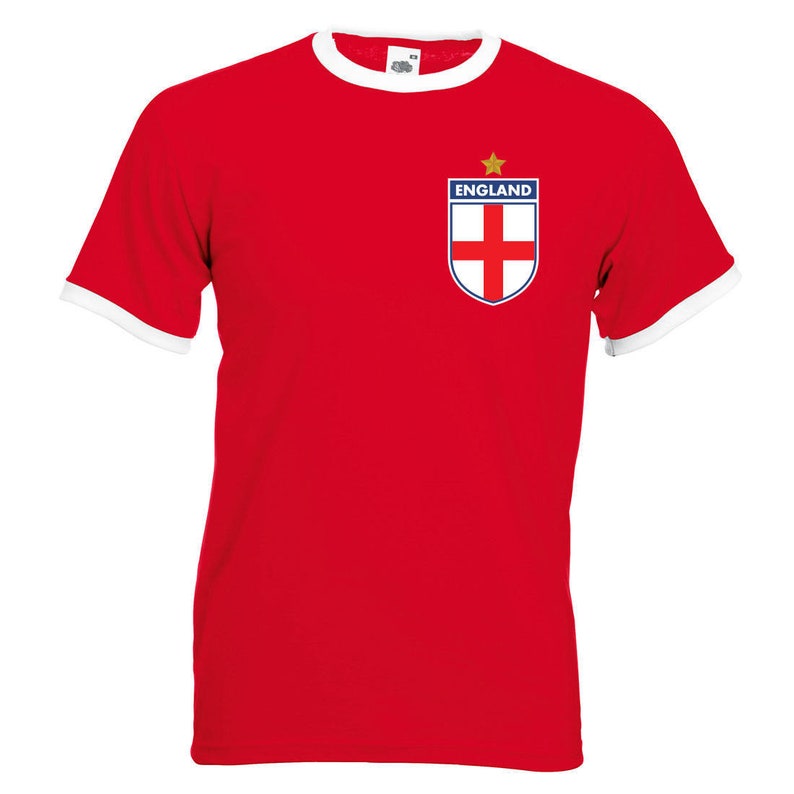 Adultes Angleterre Anglais Loin Brodé Rétro Football T-Shirt - Etsy France