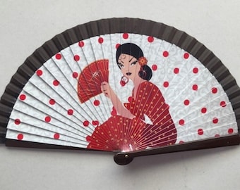 FLAMENCO DOT Hand Held Fan