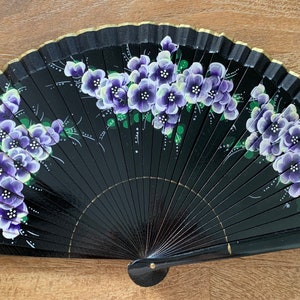 LAVENDER NIGHT Spanish Hand Fan