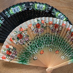 Green Garden Spanish Hand Fan