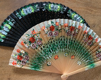 Green Garden Spanish Hand Fan