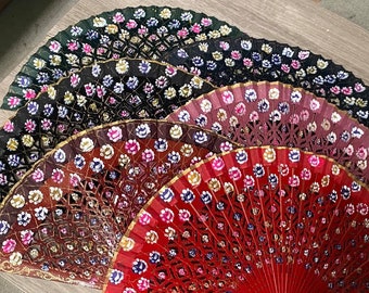 FLOWER PARADE Spanish Hand Fan