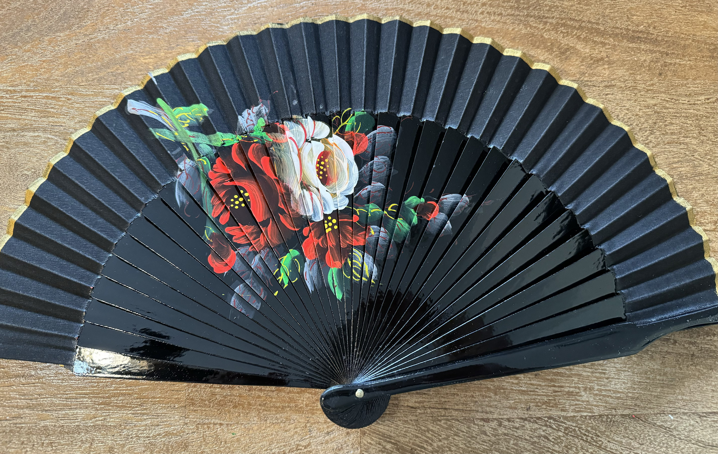 レアデック　New fan back 1st print 赤&青 MORANTE Spanish Hand Fan - Etsy