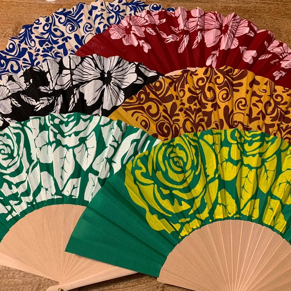 WOOD & FLOWERS Spanish Hand Fan