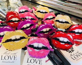 Luscious lips handmade bracelet