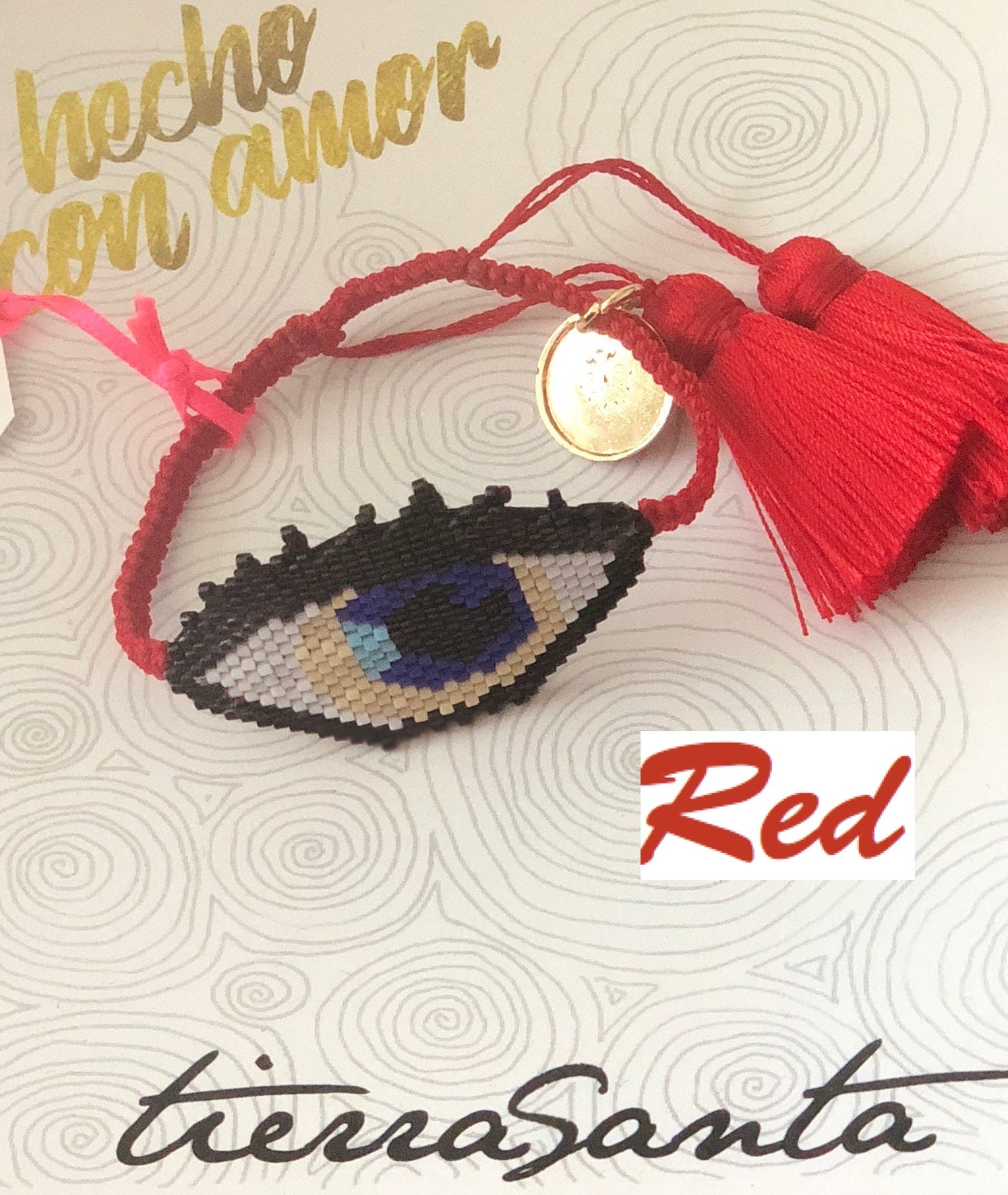 Tierra Santa World Wide Evil Eye Tassel Bracelet