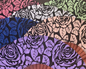 Roses Handmade Hand Fan