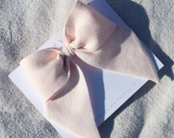 Sailor Bow - Large | Blossom Pink Linen