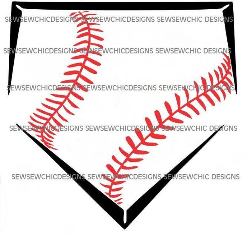 Download Baseball Home Plate Baseball Stripes SVG | Etsy