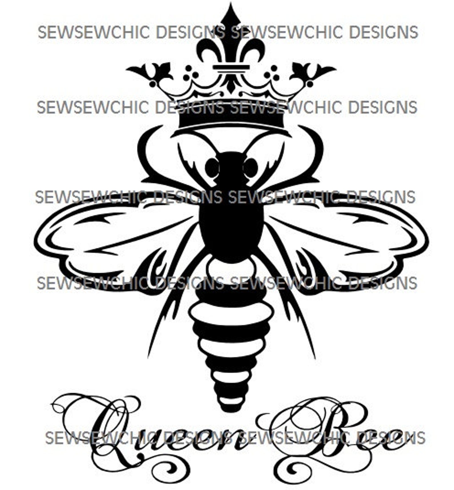 Queen Bee SVG Bumble Bee Crown Etsy