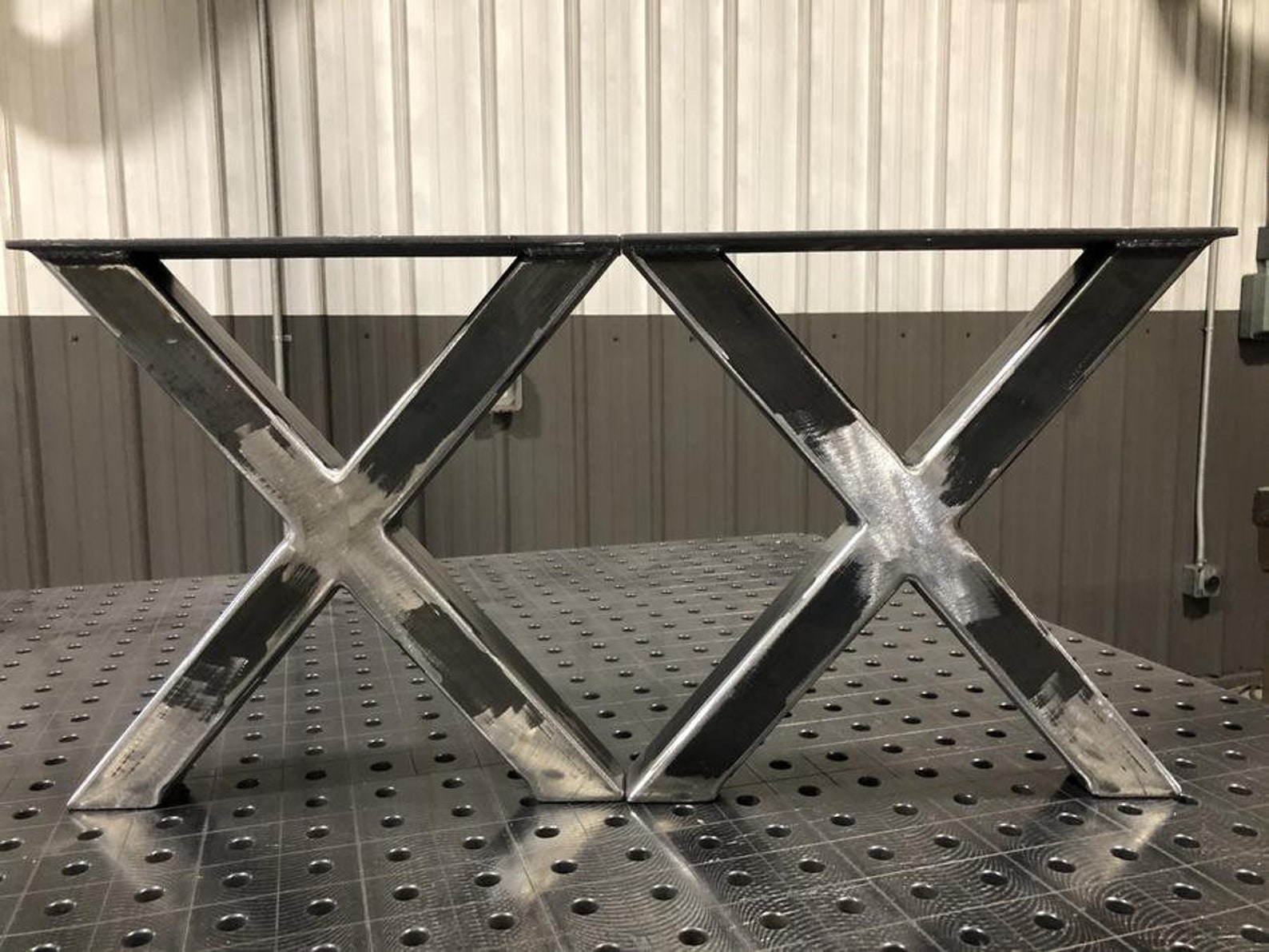 Xframe Metal Table Legs metal Legs X Table Legs Steel Etsy