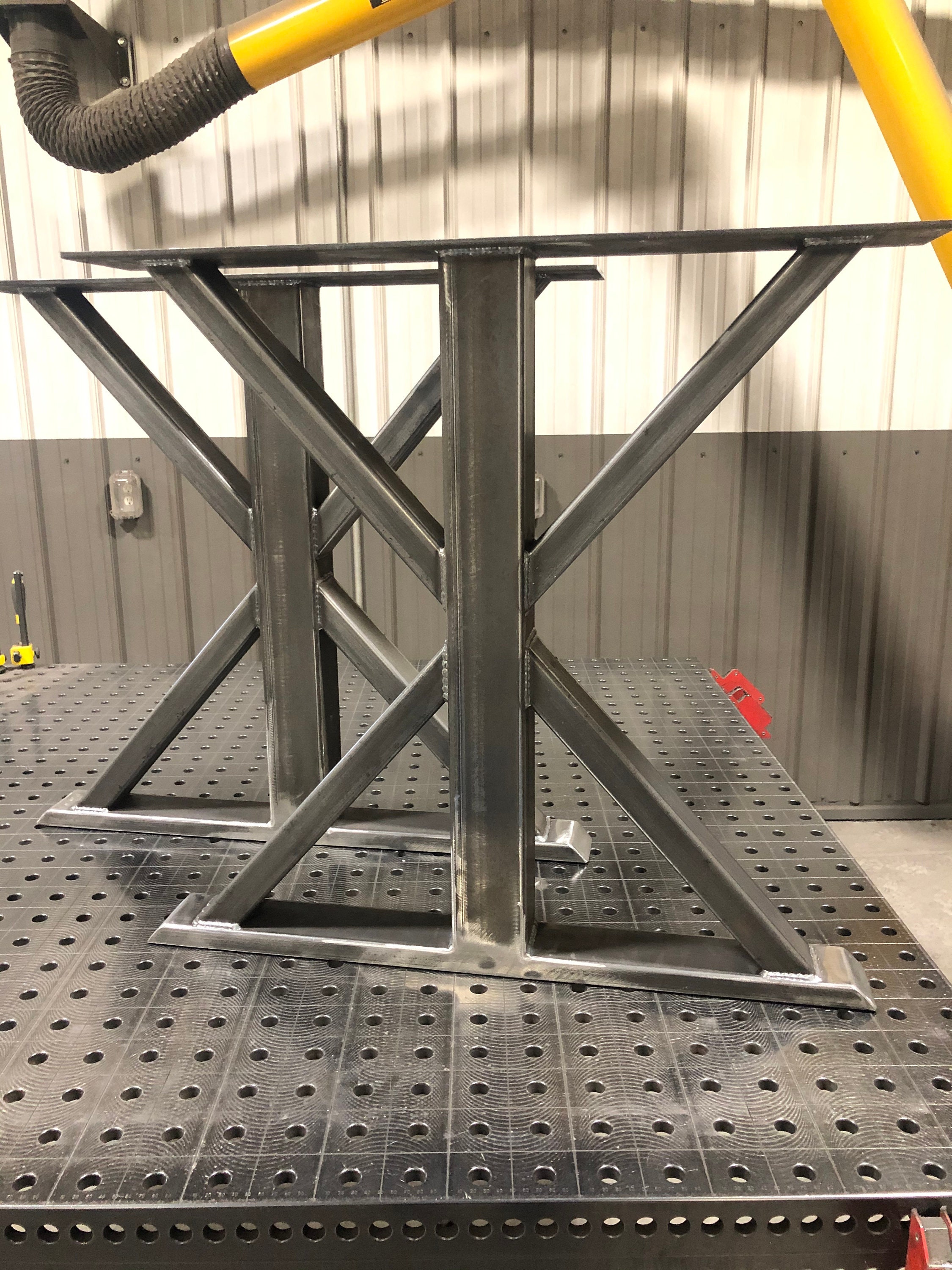 Trestle Metal Table Legs train trestle table legs steel Etsy