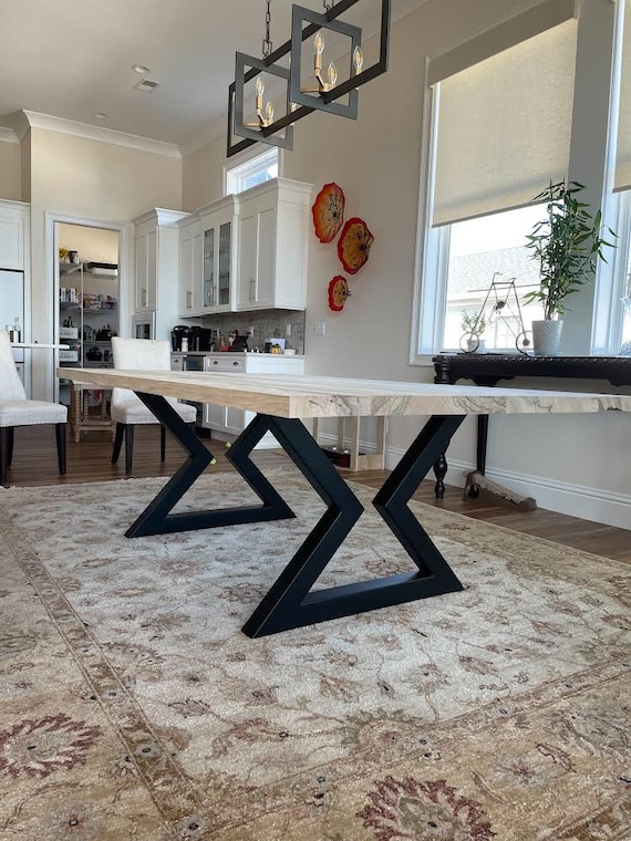 Hourglass metal table legs discount