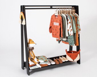 Kindergarderobe Armario Montessori Perchero para ropa de guardería Armario para niños Perchero para ropa para niños pequeños, Perchero para ropa para bebés Perchero para colgar ropa