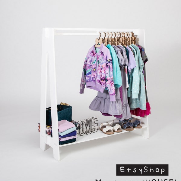 Baby wardrobe a frame clothes rack Child wardrobe garment rack Kind garderobe clothing vendor rack, Kid storage rack Kid dress up rack