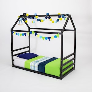 Montessori toddler bed frame Toddler house bed frame kid bed frame Toddler floor house shaped bed Full size Single size Twin bed frame SLATS