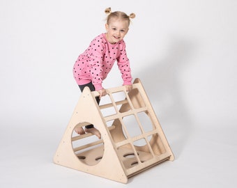 Montessori climbing triangle with ramp, Toddler climber set Montessori triangle, Baby climber Kletterbogen Gift for kids Kletterbogen