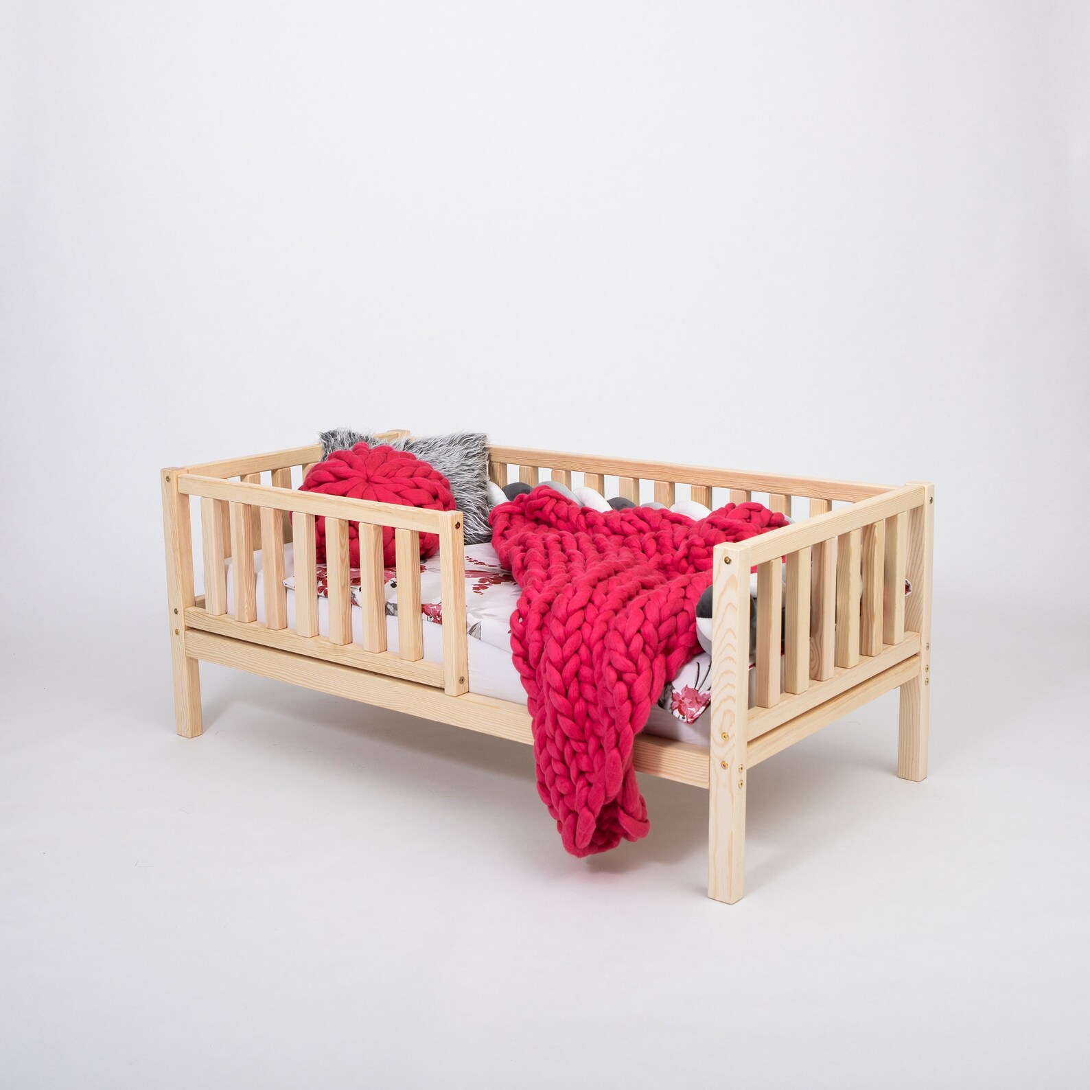 Crib Size Twin Bed for Toddler Bed for Kids Bed Frames Raised Etsy
