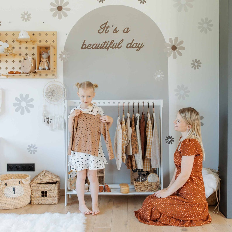 Montessori Children Wardrobe, Birch Plywood A-frame Clothes Rack, Dress ...