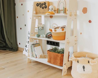 Montessori Toy Shelf for Kids, Toy Storage for Playroom Montessori