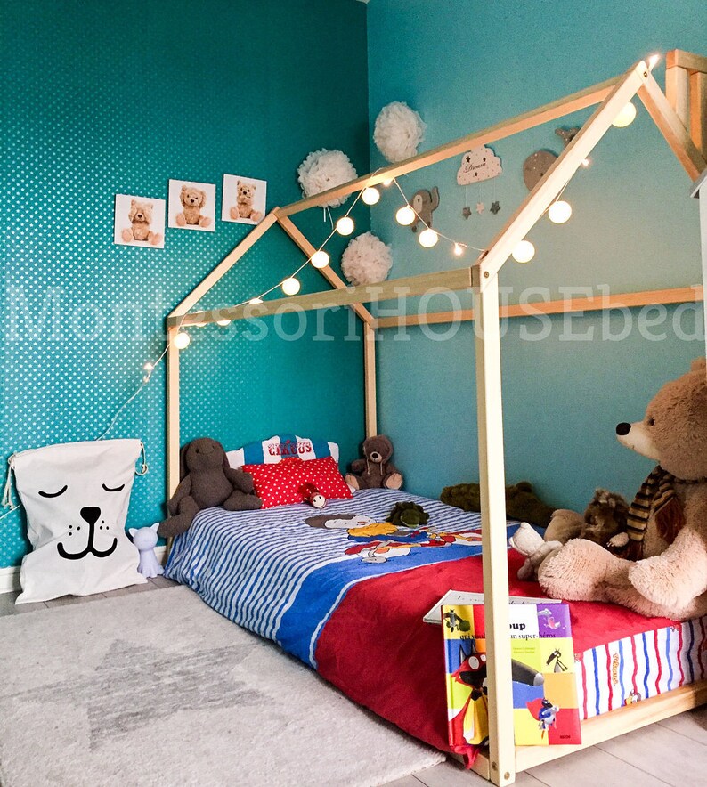 Wooden House Bed Frame Platform Bed Teepee Bed Wood Bed Etsy