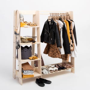 Children wardrobe, Wood clothing rack Wood clothes rack a frame rack wood clothing rack dress up storage vendor display Kids wardrobe