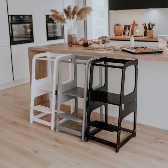 2 in 1 Transformable Kitchen Tower Kitchen Step Stool Kitchen Stool Safety Stool Kid Step Stool Weaning Table and Chair Montessori Tower Etsy